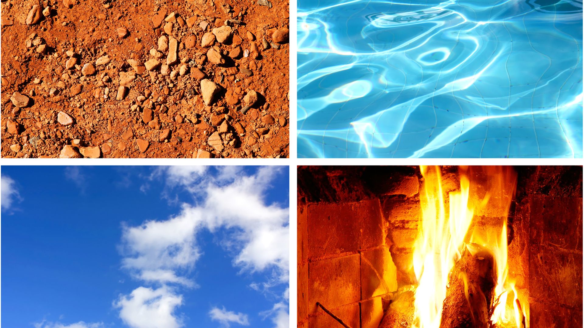 quatre éléments eau feu air terre planète vie