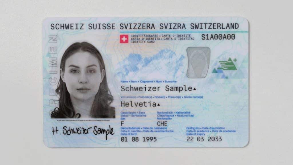Carte d'identité Suisse