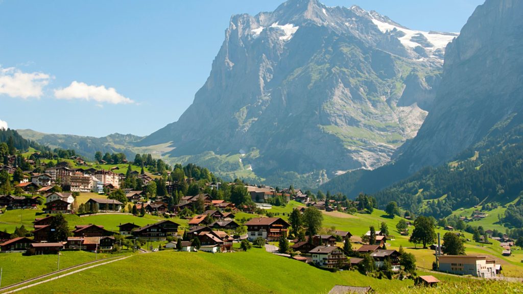 Village de Grindelwald, un des plus beaux villages du monde, en Suisse